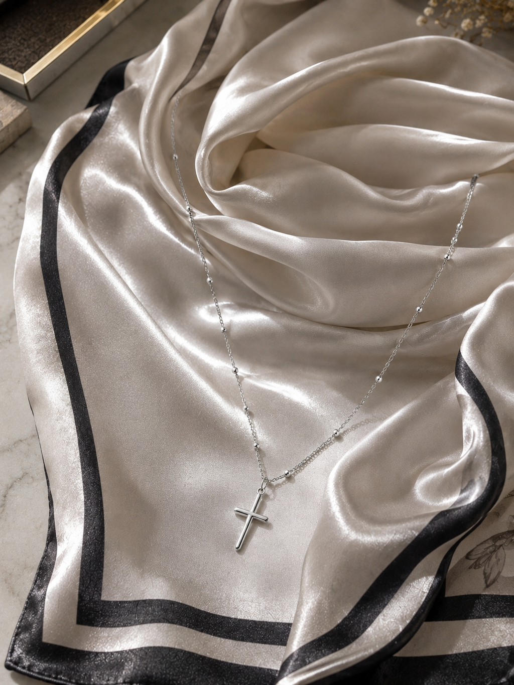 Collier Croix Épurée Argent 925