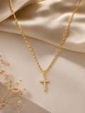 Collier Croix Éternelle Plaqué Or 18K